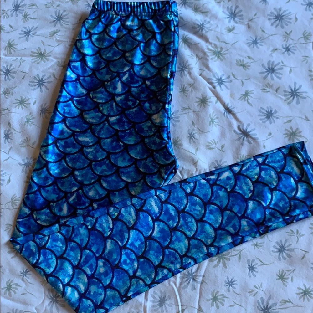 Lotus Leggings S mermaid fish scales yoga pants
